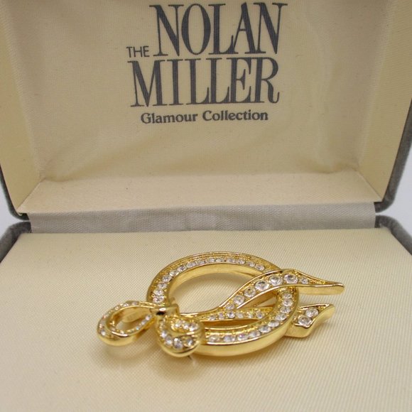 NIB Nolan Miller Crystal Heirloom Brooch Pin - Picture 3 of 5